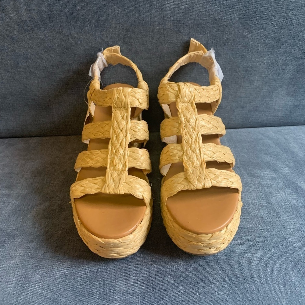 ana Womens Merlin Wedge Sandal 8.5M Ankle Strap Espadrille Open Toe Summer New - Picture 3 of 9